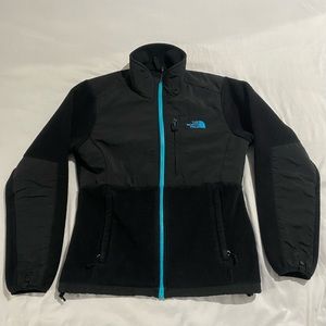 North face women’s Denali jacket-Black and cyan